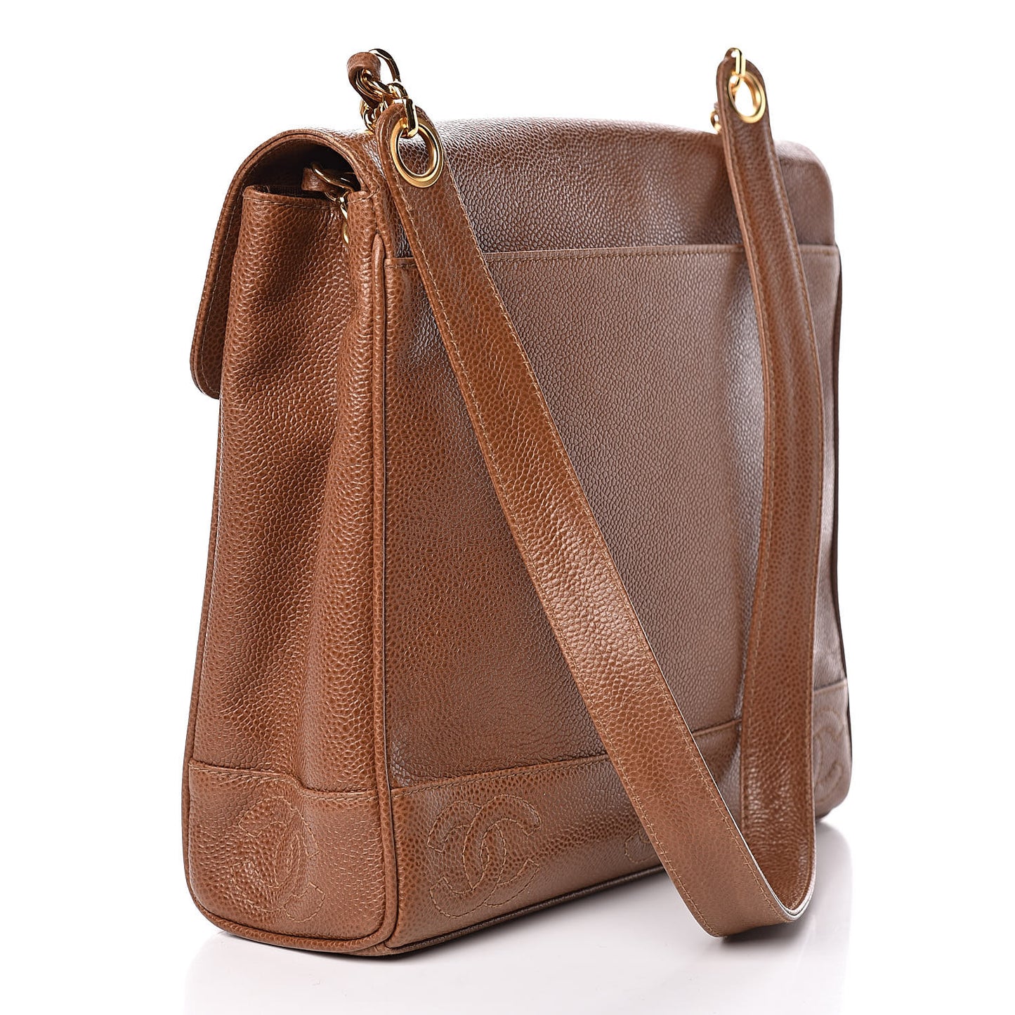 Caviar CC Shoulder Bag Brown