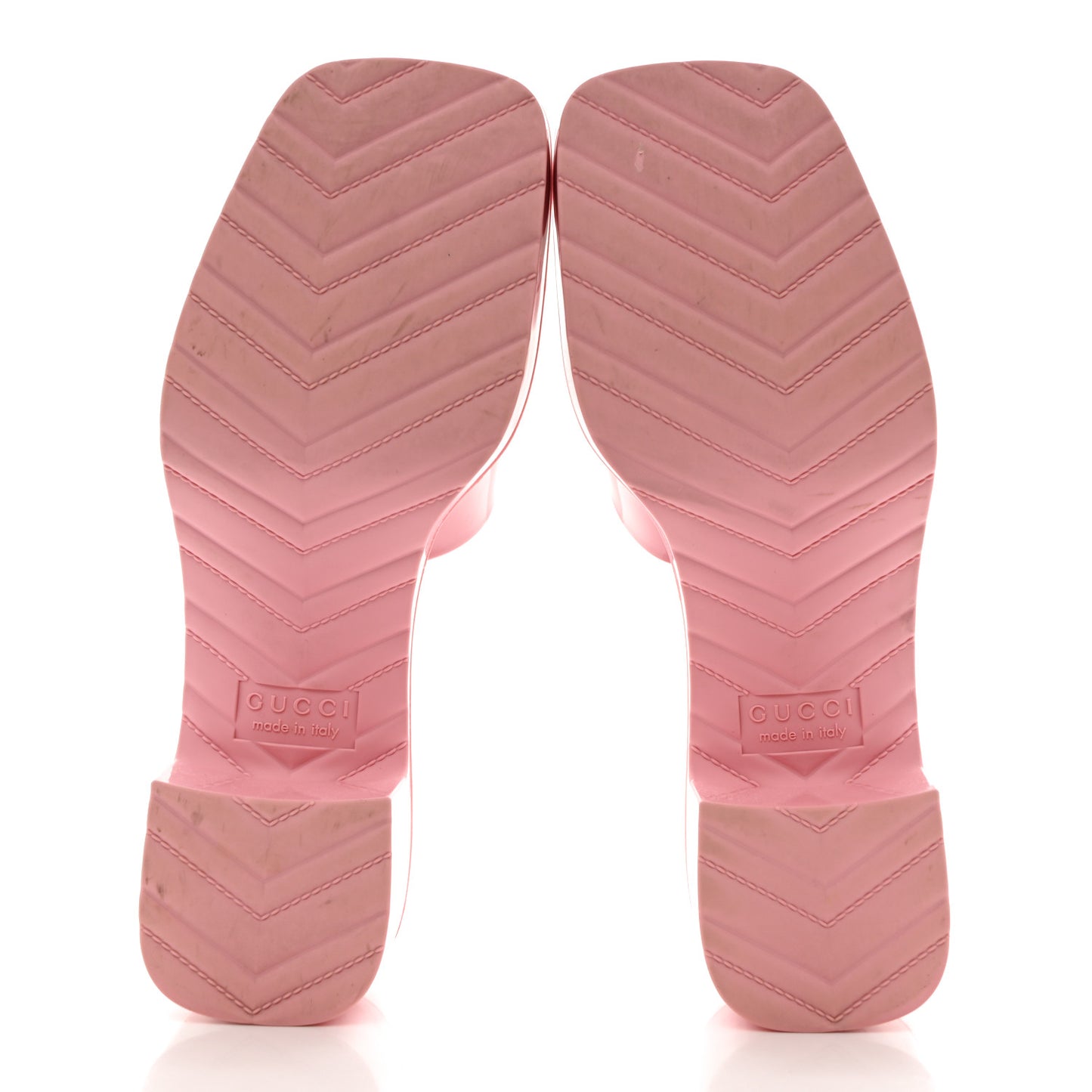 Rubber Gucci Logo Womens Platform 20/60mm Slide Sandals 35 Wild Rose