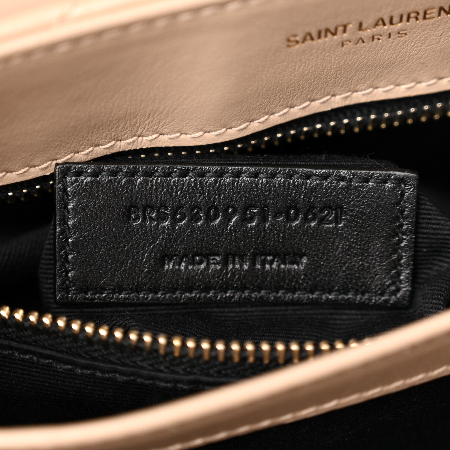 Saint Laurent Calfskin Y Quilted Monogram Toy Loulou Crossbody Bag Dark Beige 7 of 11