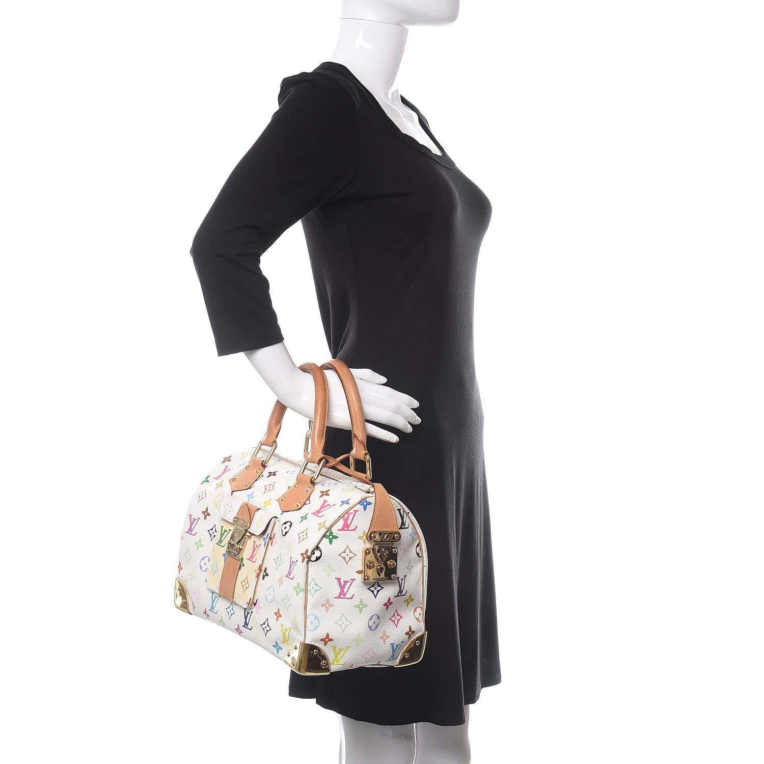 Louis Vuitton Monogram Multicolor Speedy 30 White 2 of 14