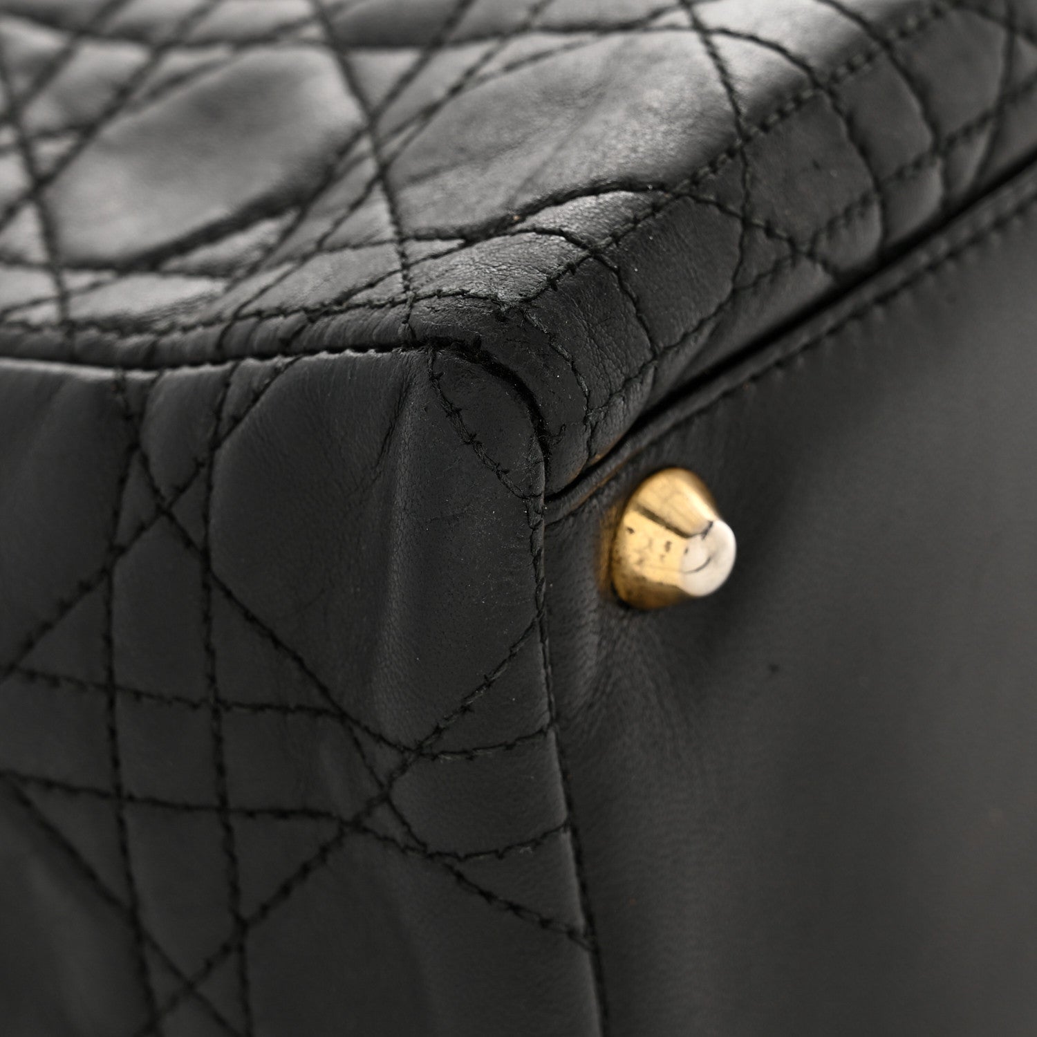 Christian Dior Lambskin Cannage Large Lady Dior Black 12 of 18