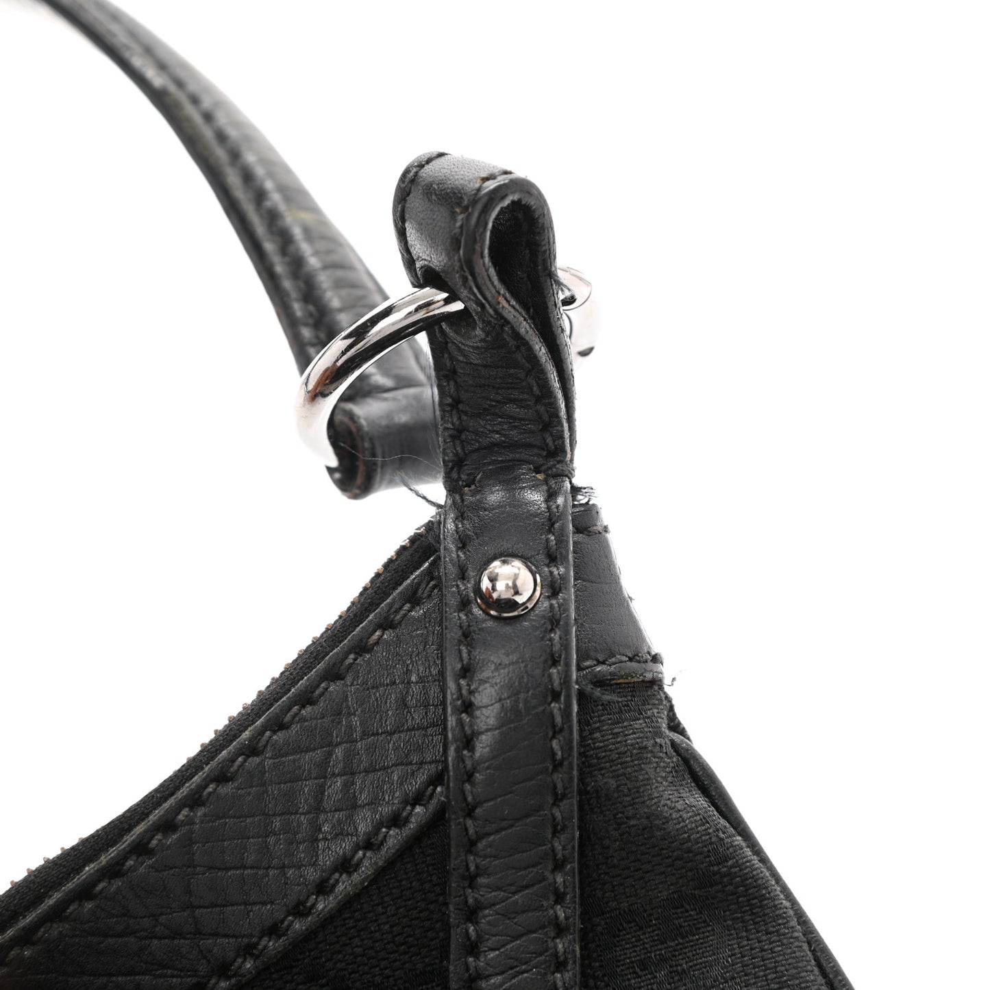 Monogram Horsebit Hobo Black