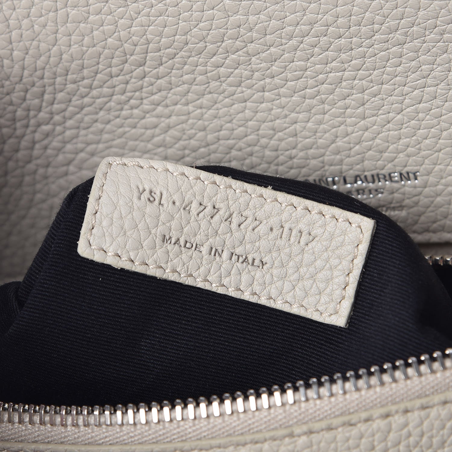Saint Laurent Grained Calfskin Baby Sac De Jour Souple Ivory 8 of 10