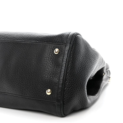 Gucci Pebbled Calfskin Medium Soho Shoulder Bag Black 10 of 11