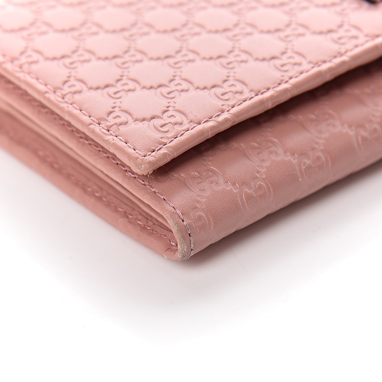 Soft Microguccissima Continental Wallet Soft Pink