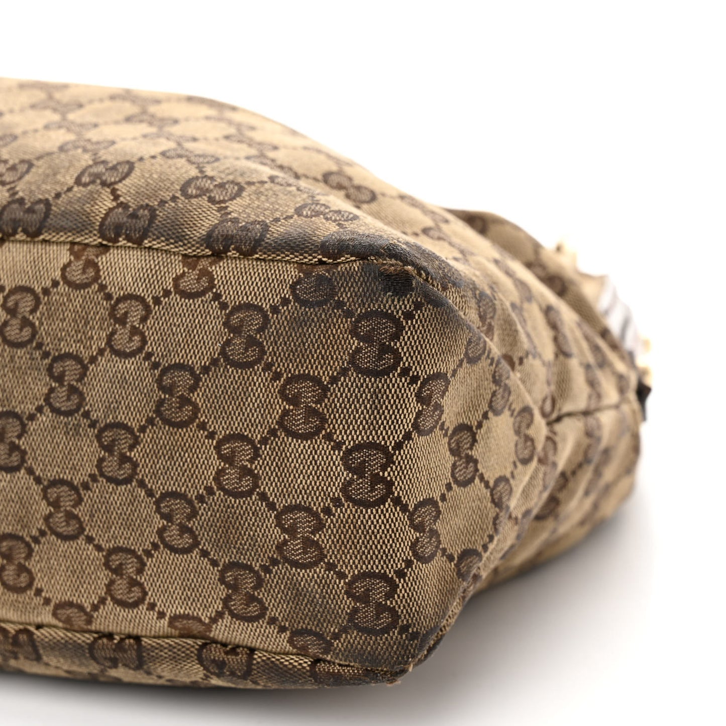 Monogram Medium Horsebit Chain Hobo Dark Brown