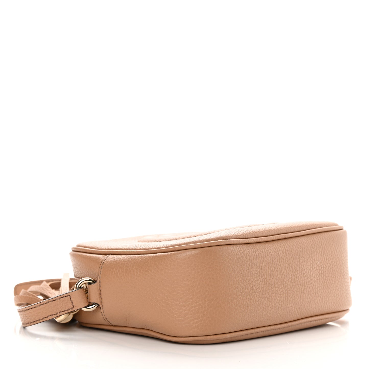 Pebbled Calfskin Small Soho Disco Bag Camelia
