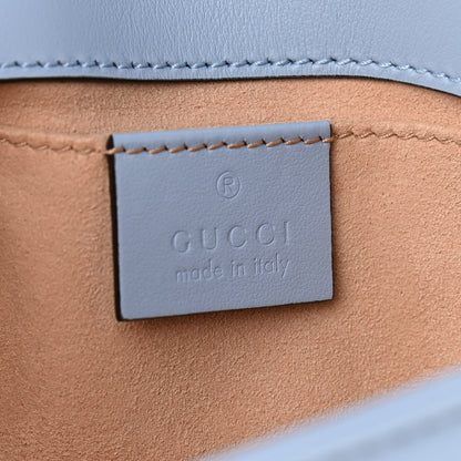 Gucci Calfskin Matelasse Mini GG Marmont Shoulder Bag Porcelain Light Blue 6 of 10
