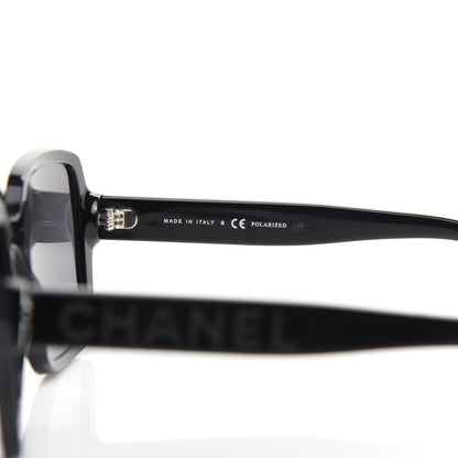 Chanel Acetate Polarized Square Sunglasses 5408 Black 6 of 8