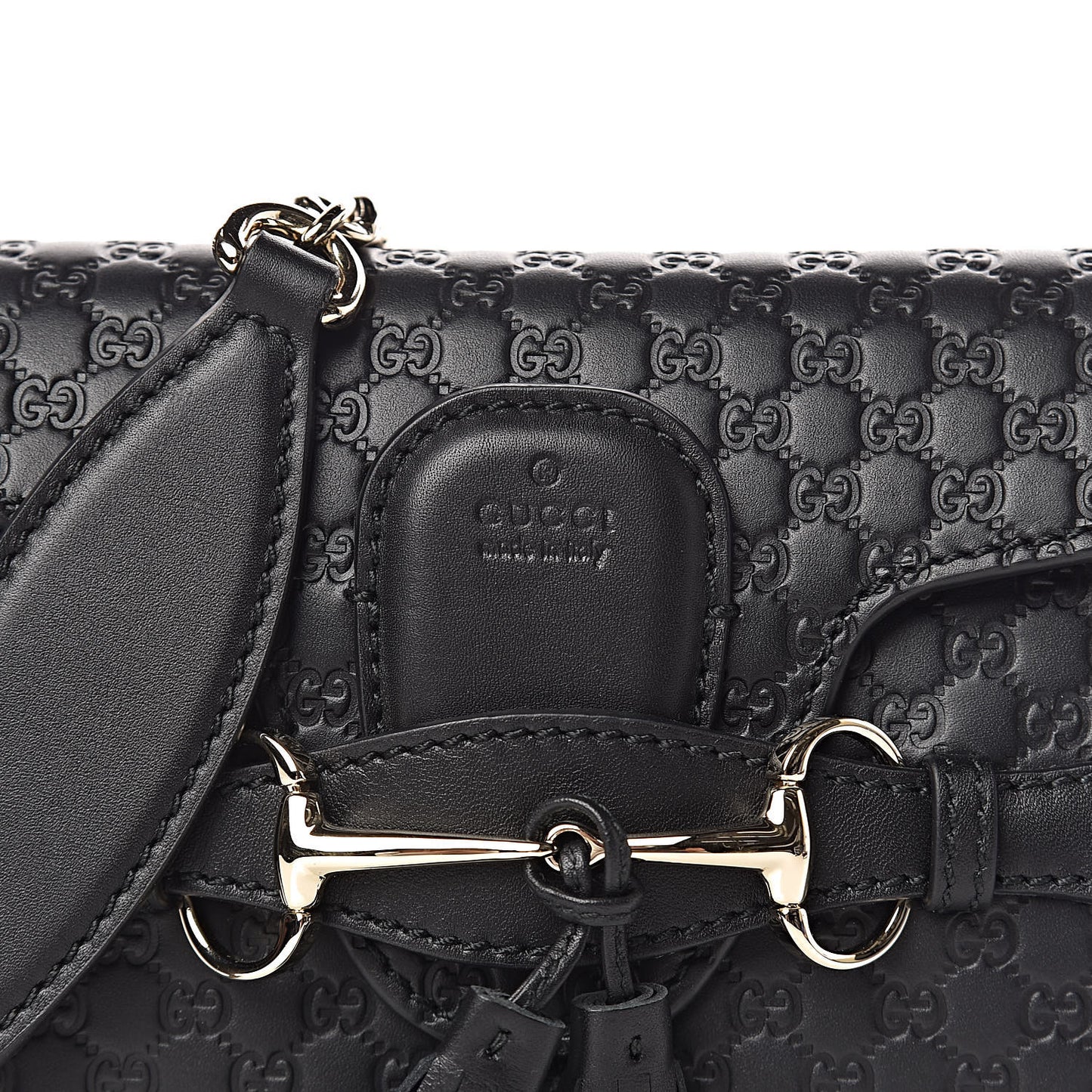 Microguccissima Mini Emily Shoulder Bag Black