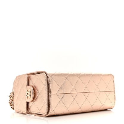 Chanel Metallic Caviar Quilted Mini Chanel 25 Handbag Copper 4 of 11