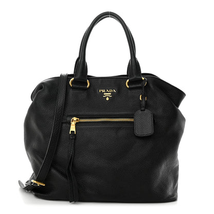 Prada Vitello Daino Shopping Tote Black 1 of 9