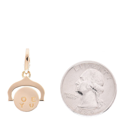 Cartier 18K Yellow Gold 'I Love You' Circle Spinner Charm 2 of 3