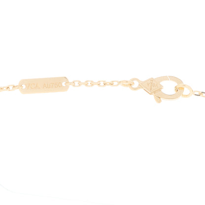 Van Cleef & Arpels 18K Yellow Gold Mother of Pearl Vintage Alhambra Pendant Necklace 3 of 5