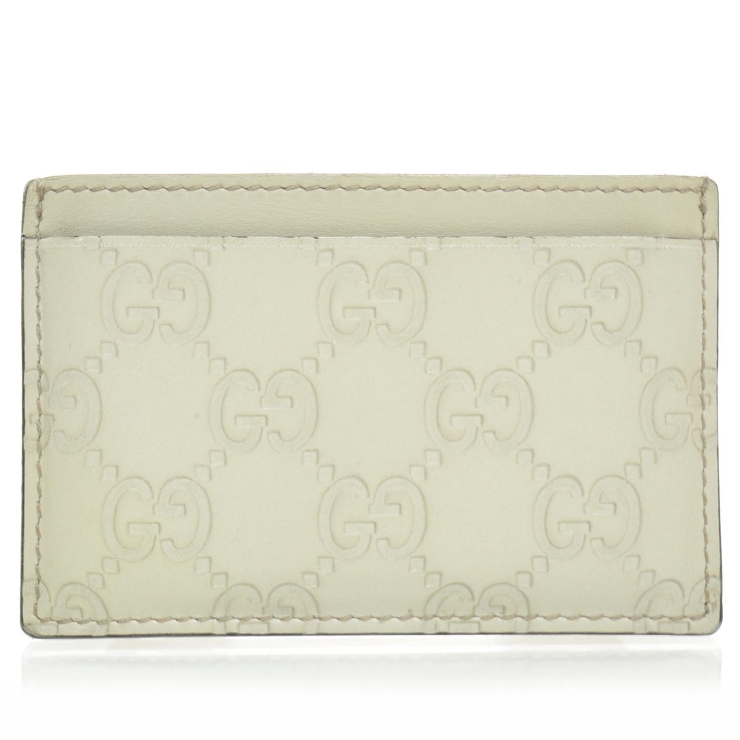 Guccissima Card Case Holder White
