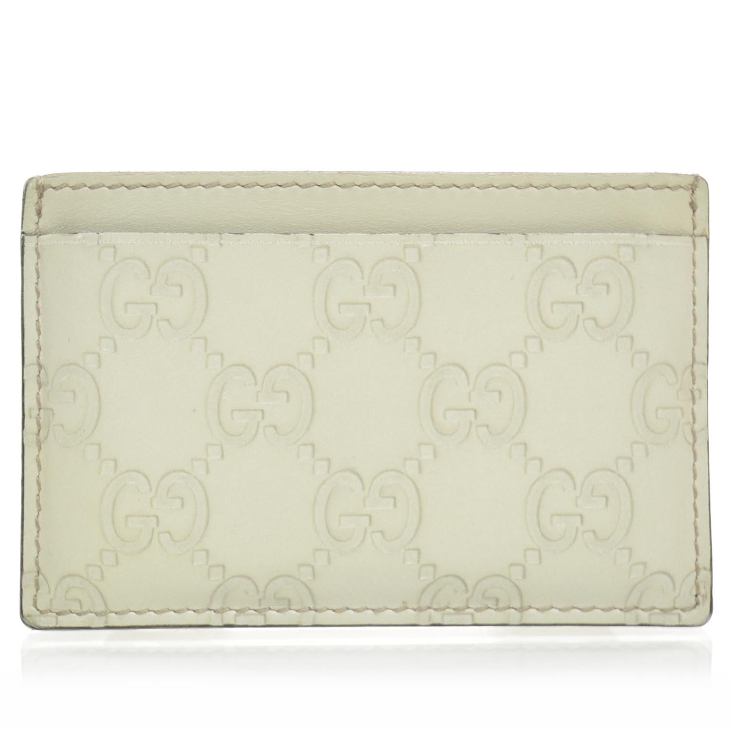 Gucci Guccissima Card Case Holder White 1 of 7