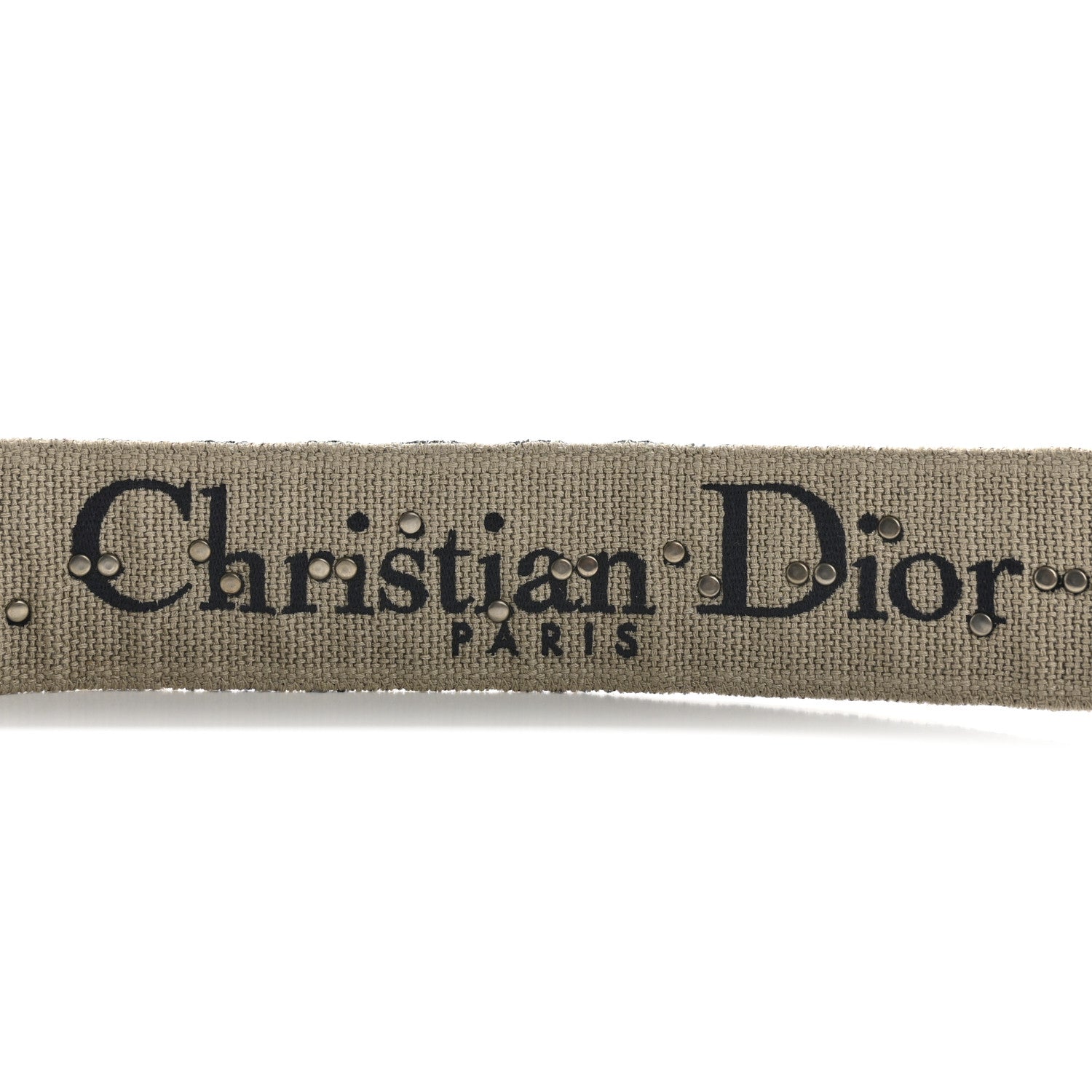 Christian Dior Oblique Studded Shoulder Strap Blue 4 of 7