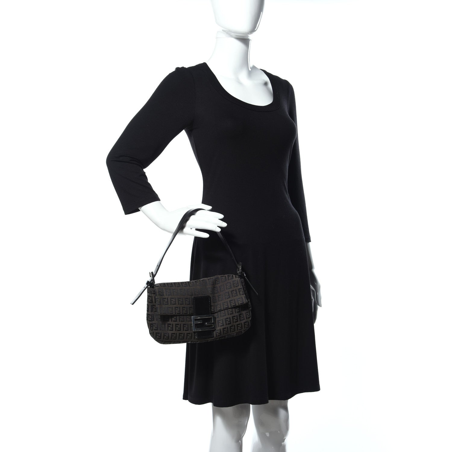 Fendi Zucchino Baguette Moro 2 of 18