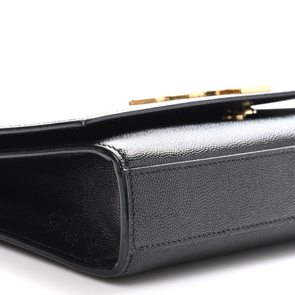 Saint Laurent Grain De Poudre Medium Classic Monogram Kate Satchel Black 9 of 11