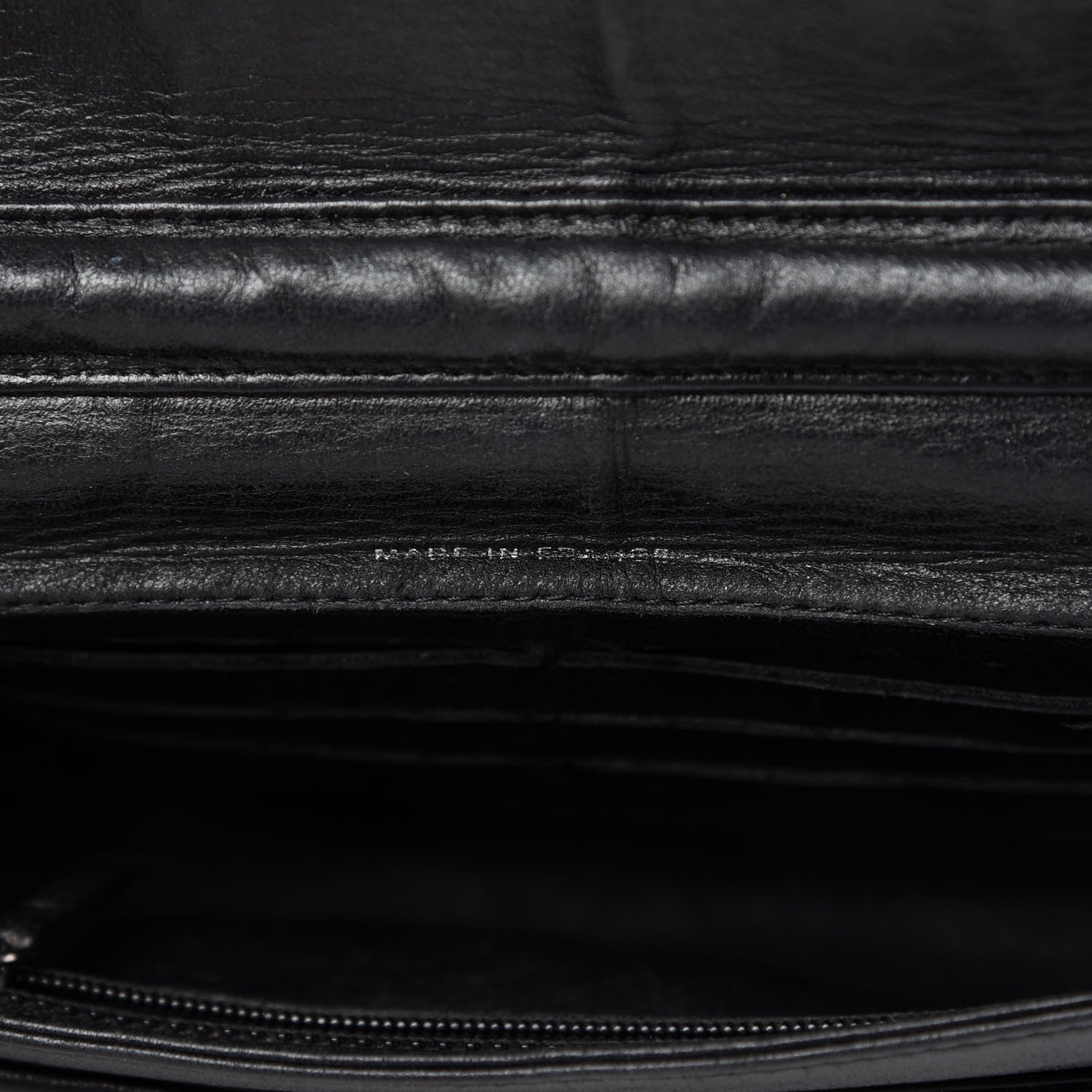 Chanel Lambskin Chevron Quilted Wallet On Chain WOC Black 9 of 11