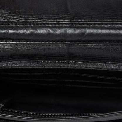 Chanel Lambskin Chevron Quilted Wallet On Chain WOC Black 9 of 11