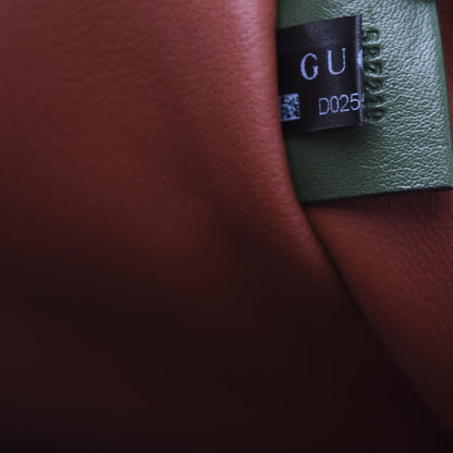 Gucci Suede Calfskin Large Rajah Chain Tote Hibiscus Red Green 7 of 12