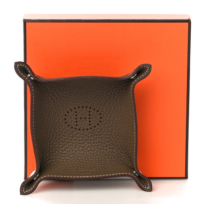 Hermes Taurillon Clemence Mini Mises et Relances Change Tray Etoupe 10 of 10