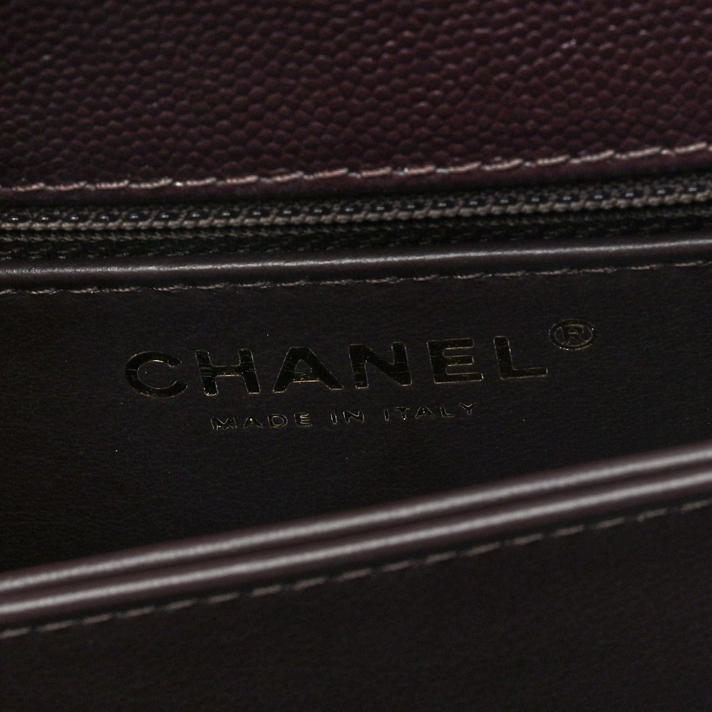 Caviar Quilted Mini Coco Handle Flap Dark Brown