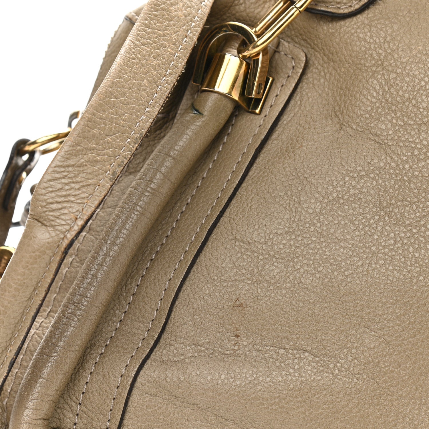 Chloe Calfskin Medium Paraty Barbour Khaki 11 of 13