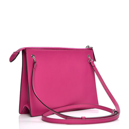 Fendi Vitello Dolce Fox Fur Monster Eyes Mini 2Jours Pouch Magenta 3 of 8