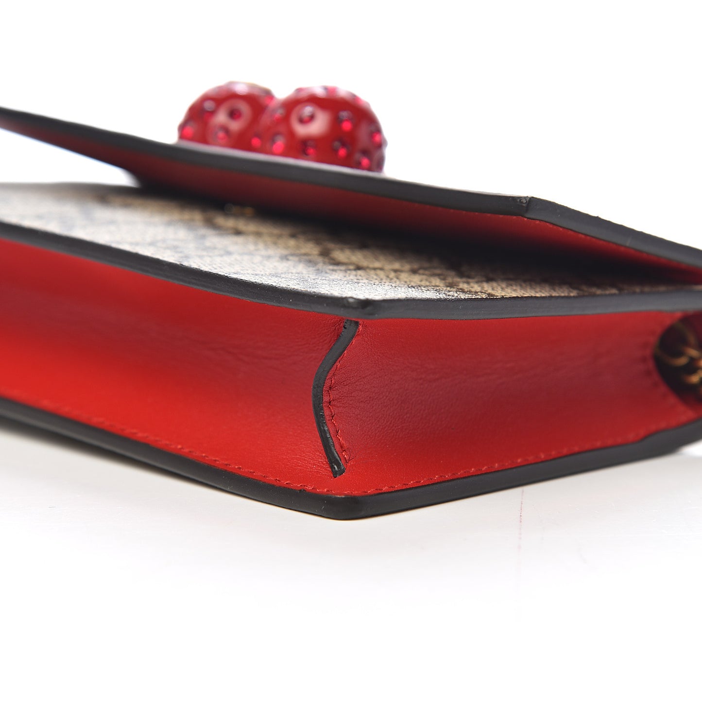 GG Supreme Monogram Mini Cherry Chain Bag