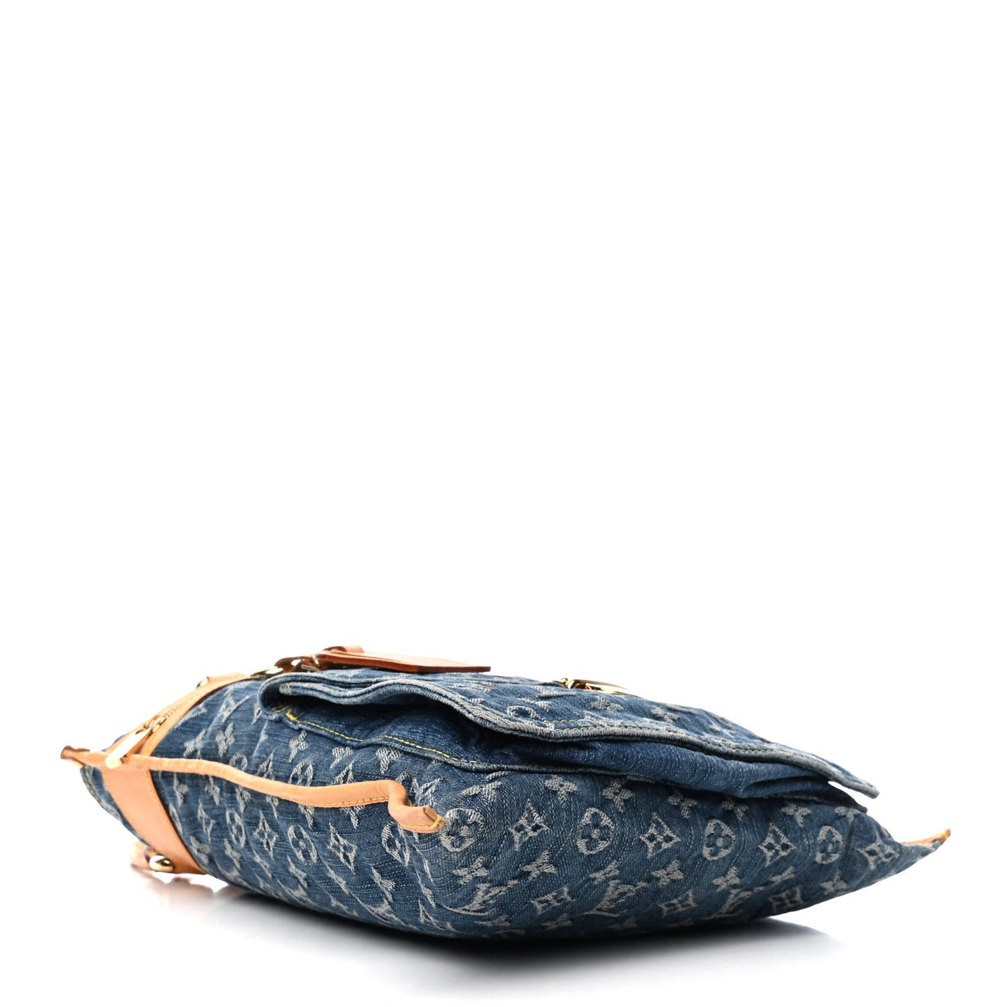 Monogram Denim Sac Plat Blue