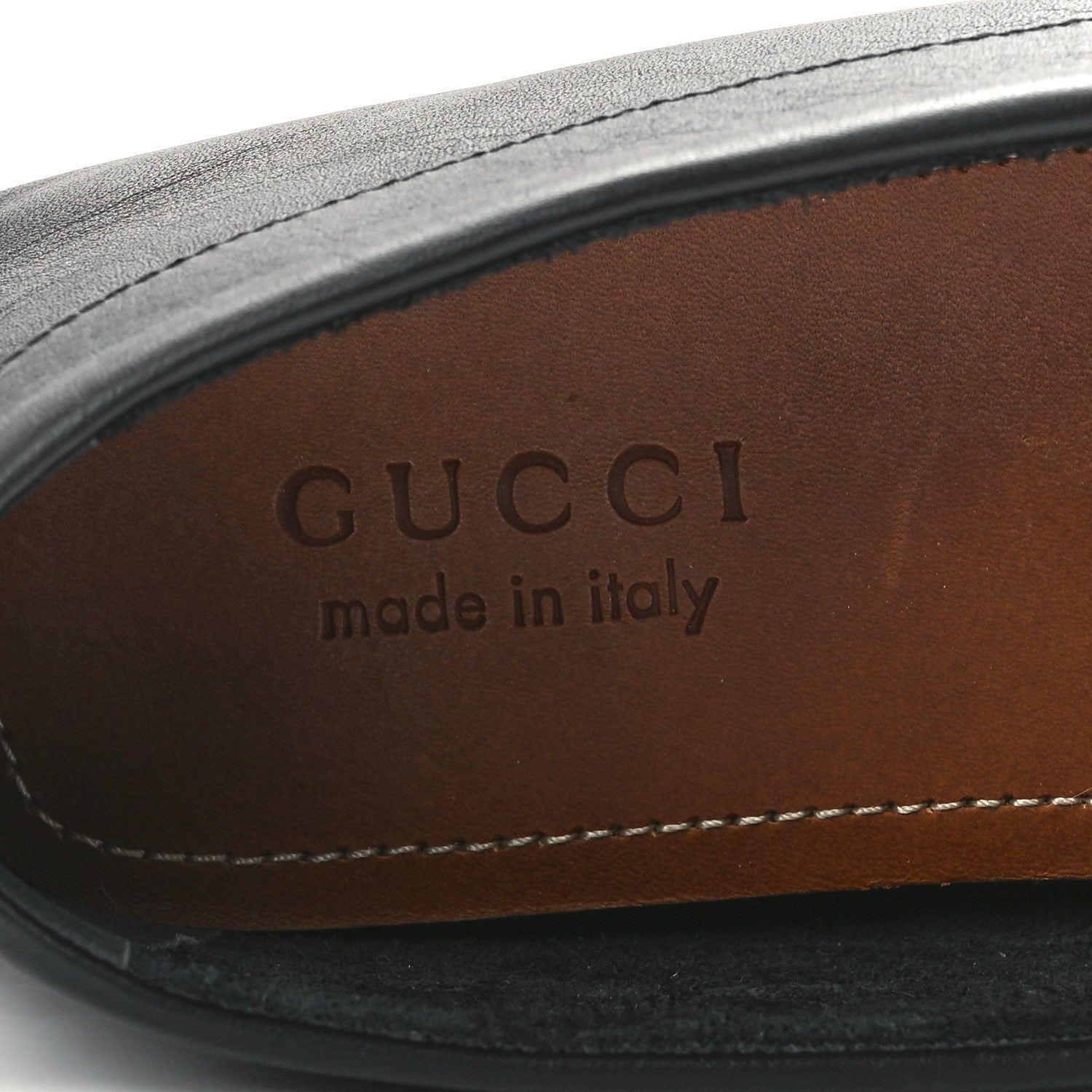 Gucci Soft Clove Calfskin Monochrome Mens Interlocking G Driver Loafers 10.5 Black 7 of 9