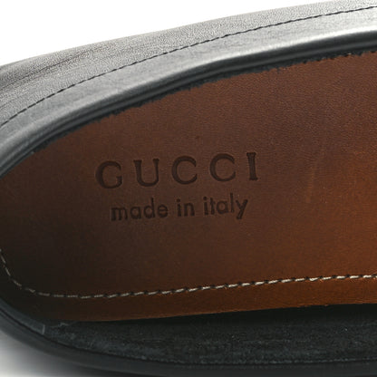 Gucci Soft Clove Calfskin Monochrome Mens Interlocking G Driver Loafers 10.5 Black 7 of 9
