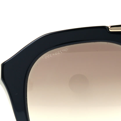 Prada Acetate Metal Cinema Sunglasses SPR 12Q Black 7 of 8
