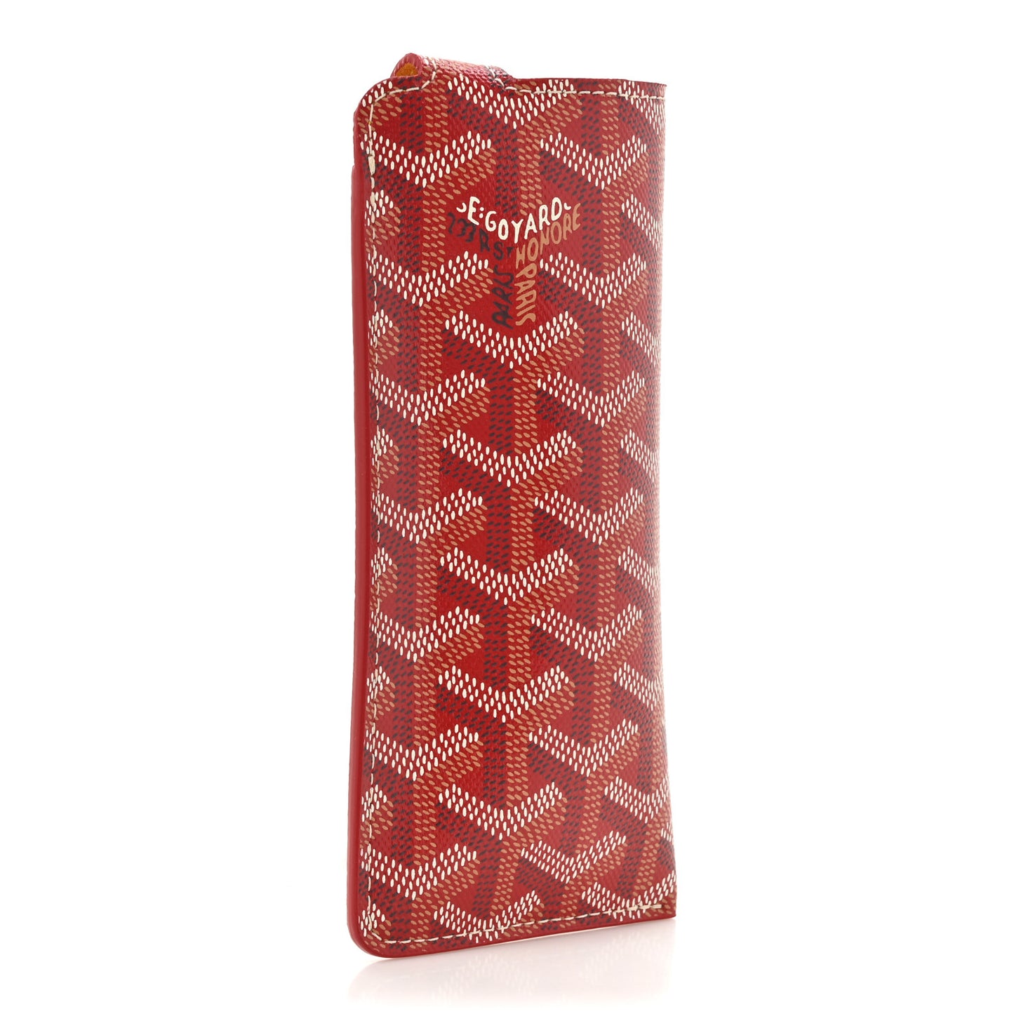 Goyardine Montmartre Glasses Case Red