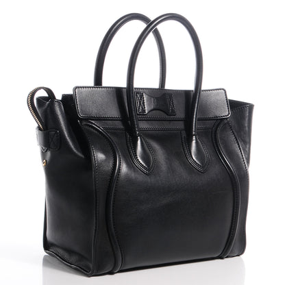 Celine Smooth Calfskin Mini Luggage Black 3 of 9