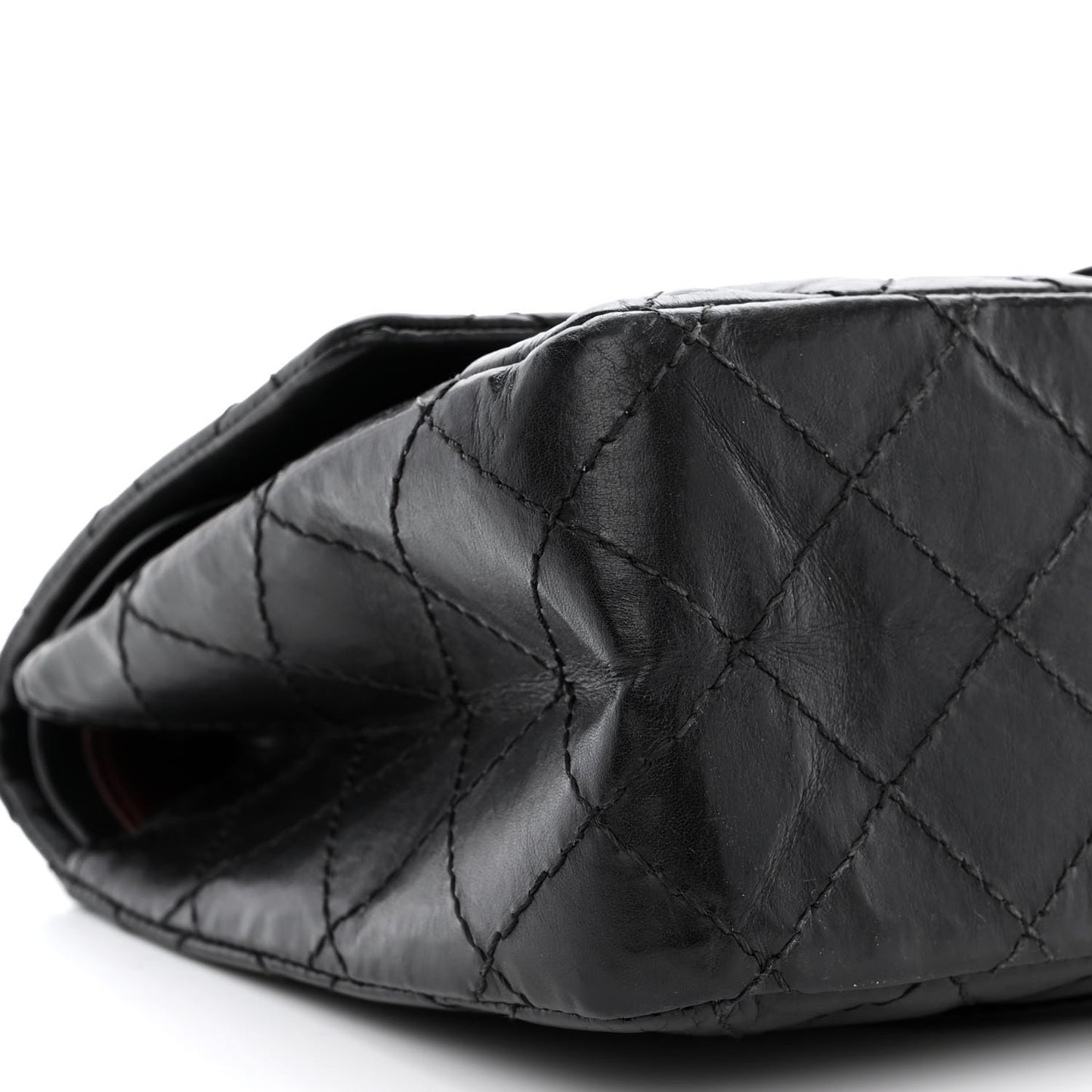 Aged Calfskin Quilted 2.55 Reissue 226 Flap Black