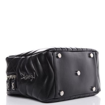 Saint Laurent Calfskin Y Quilted Monogram Medium Loulou Bowling Bag Black 4 of 11