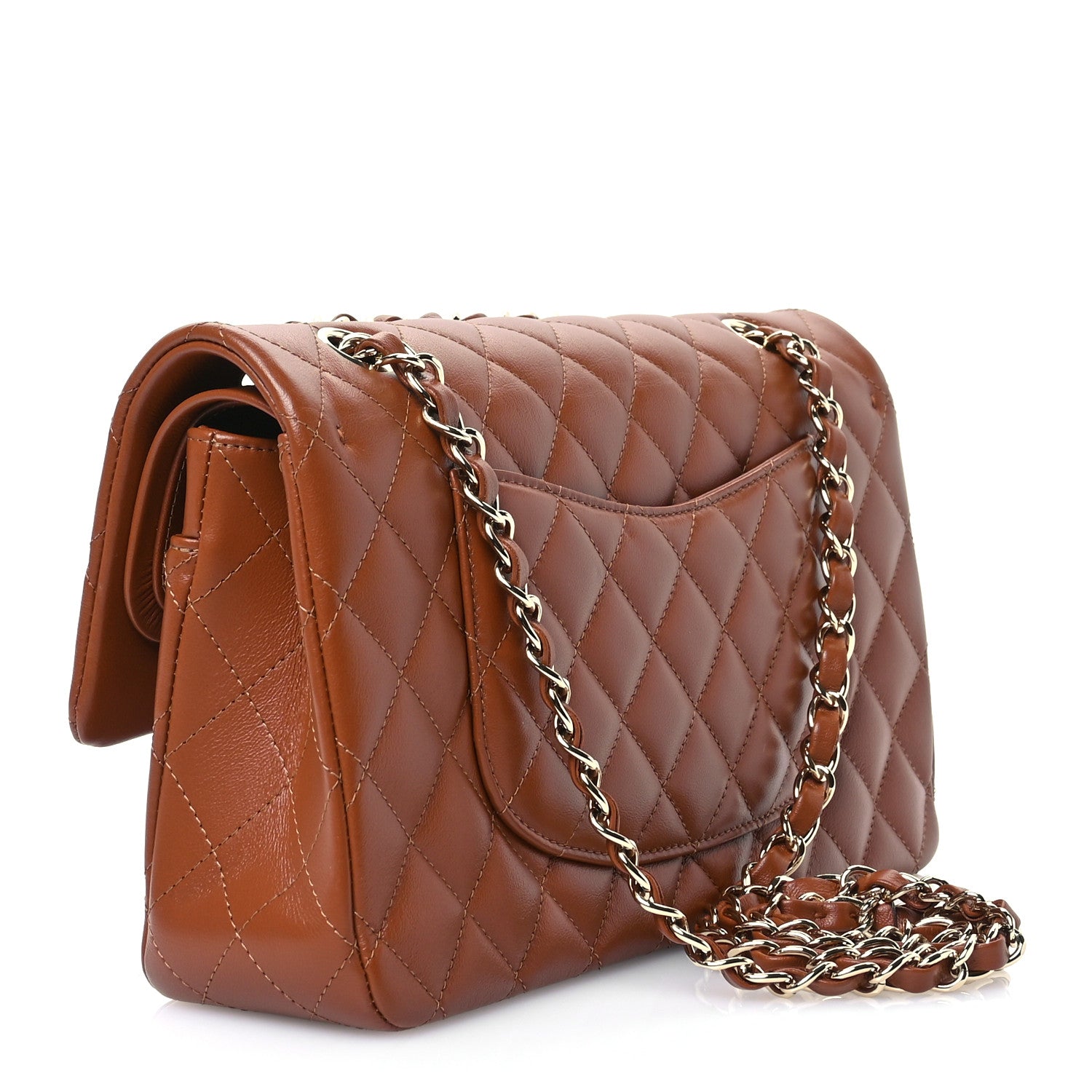 Chanel Lambskin Quilted Medium Double Flap Brown 3 of 11
