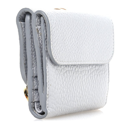 Chloe Grained Calfskin Alphabet Mini Trifold Wallet Light Cloud 3 of 9
