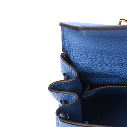Hermes Taurillon Clemence Kelly Retourne 32 Bleu Paradise 5 of 12
