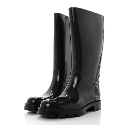 Gucci Rubber Monogram Edinburg Rain Boots 36 Transparent Blue 3 of 13