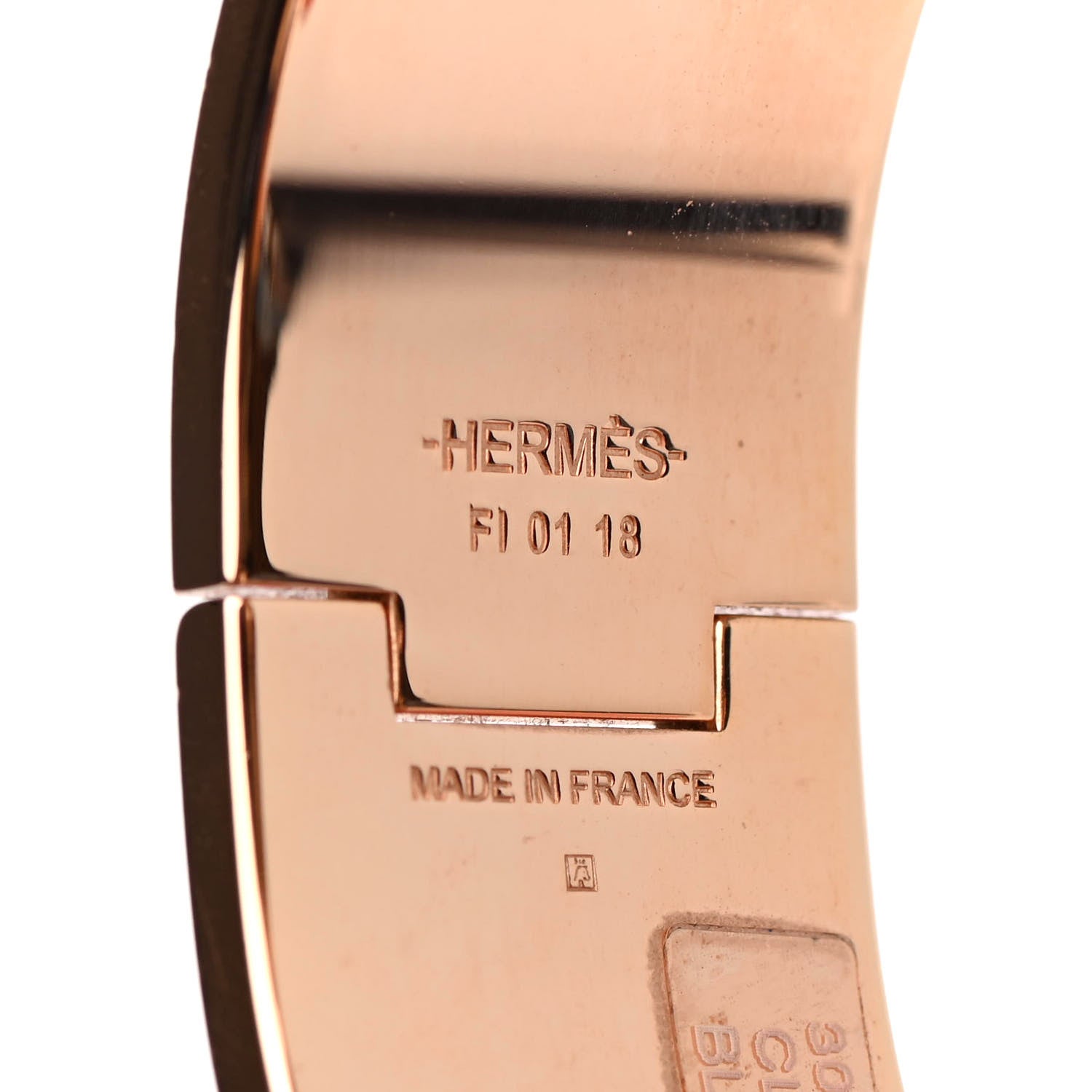 Hermes Enamel Wide Clic Clac H Bracelet GM White 3 of 4