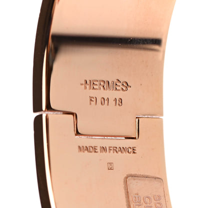 Hermes Enamel Wide Clic Clac H Bracelet GM White 3 of 4