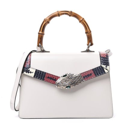 Gucci Calfskin Snakeskin Small Lilith Top Handle Bag White 1 of 9