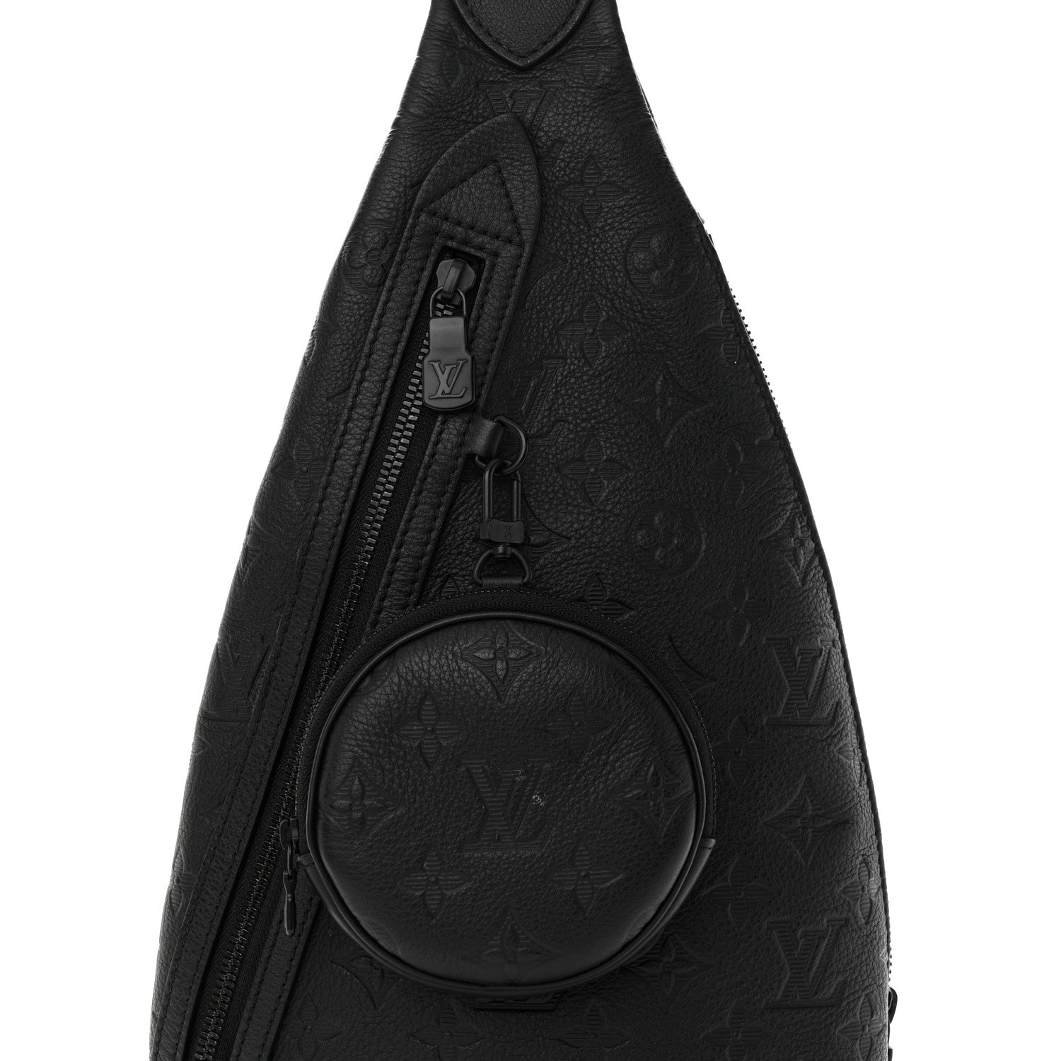 Louis Vuitton Calfskin Shadow Monogram Duo Slingbag Black 7 of 11