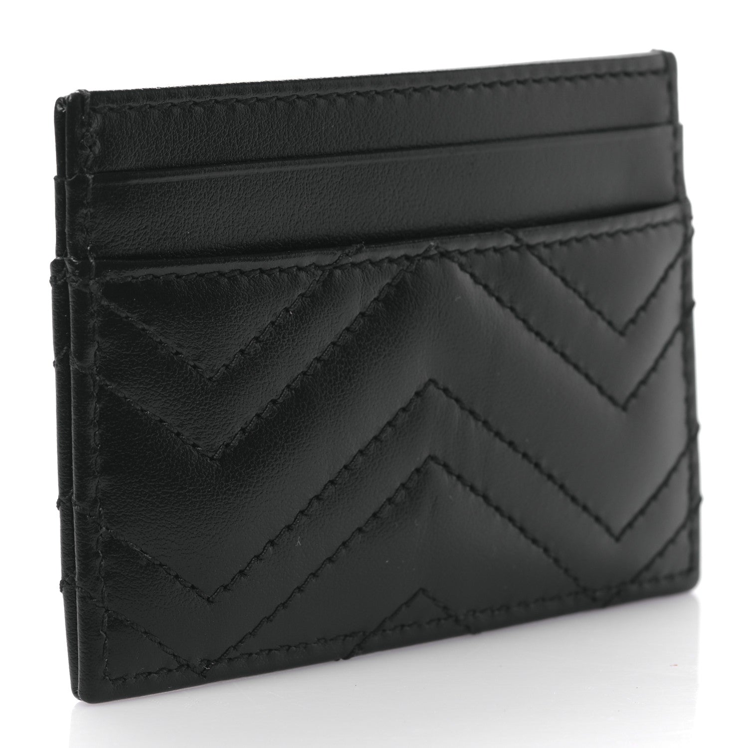 Gucci Calfskin Matelasse GG Marmont Card Holder Black 3 of 8