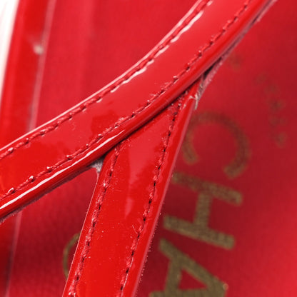 Chanel Patent Calfskin Cap Toe CC Slingback Flats 39 Red Black 13 of 14