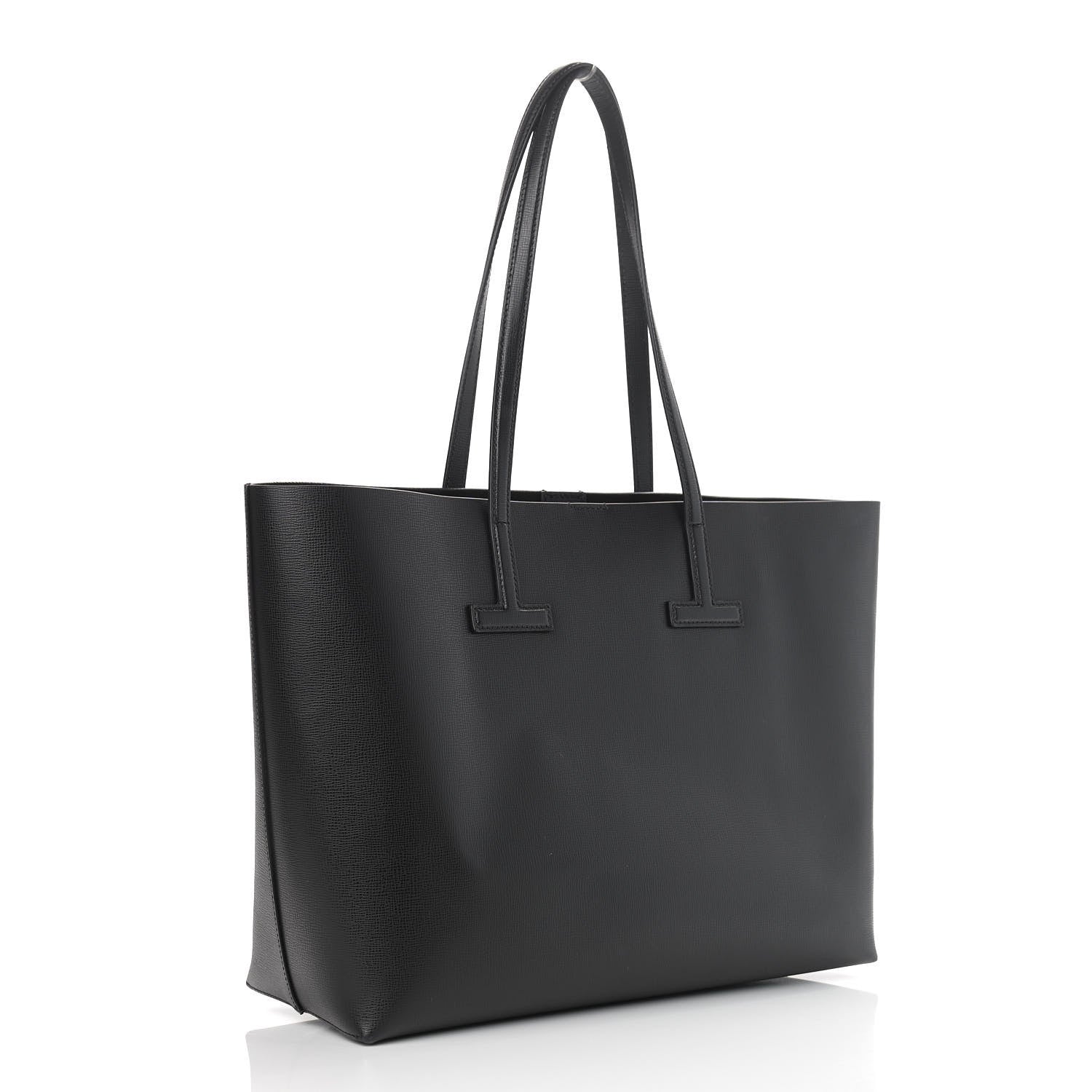 Tom Ford Grained Calfskin Small T Tote Black 3 of 10
